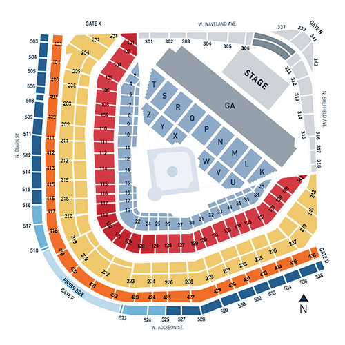 wrigley field seating chart